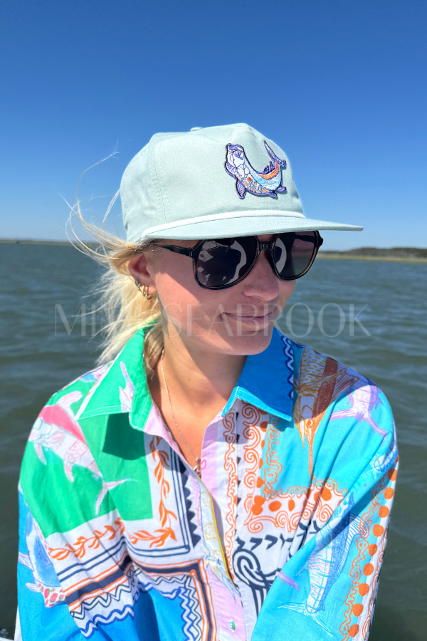 Winyah Hat x King + Pitt, Blue/White Tarpon
