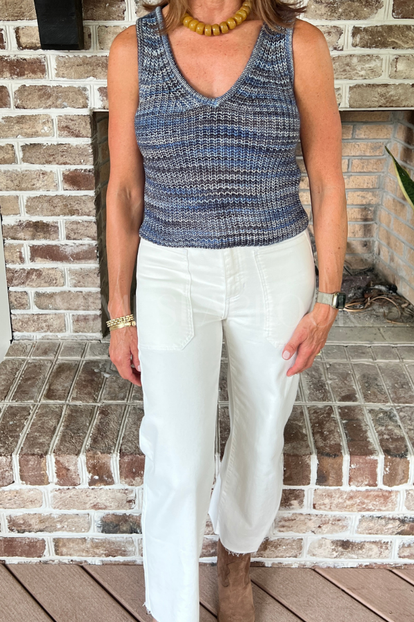 Woodson top, blue