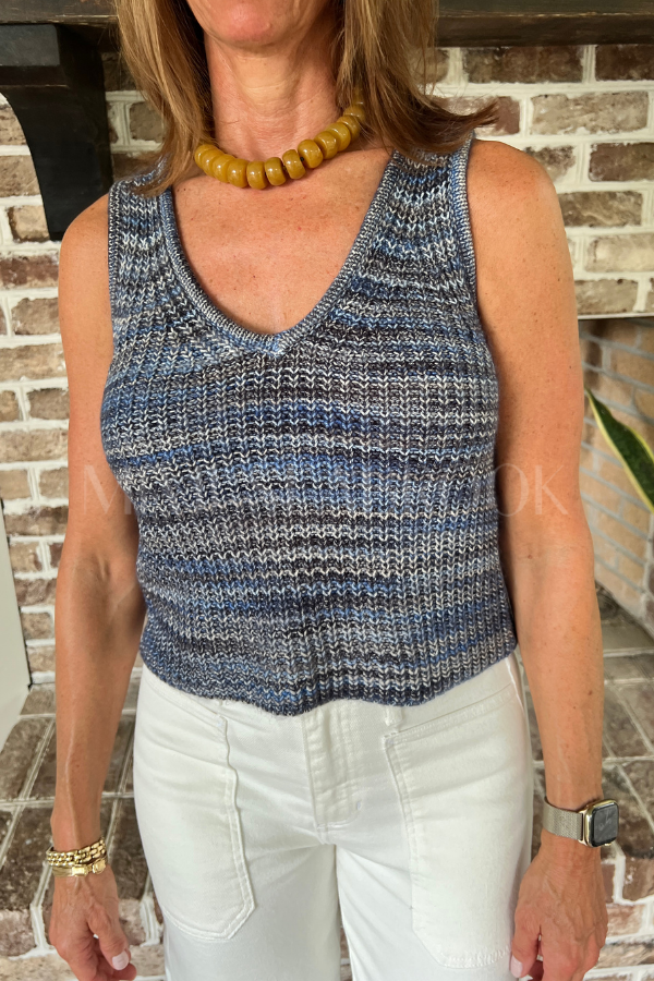 Woodson top, blue
