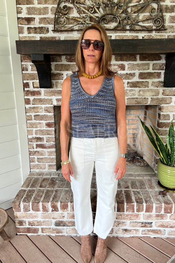 Woodson top, blue