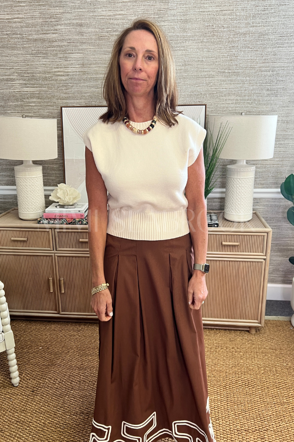 Wynne sweater top, cream