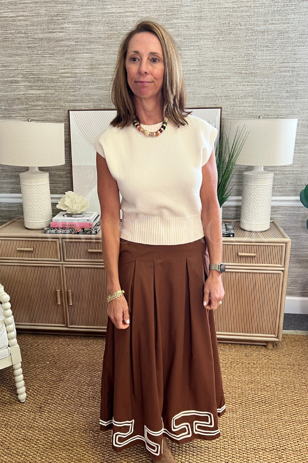 Wynne sweater top, cream
