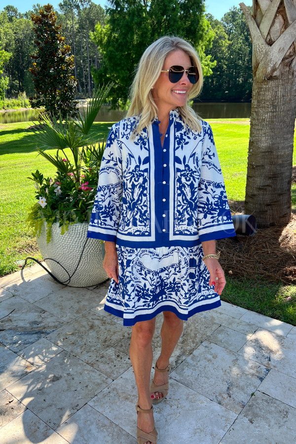 YUÈ MINI DRESS, Altesse Print by Cleobella