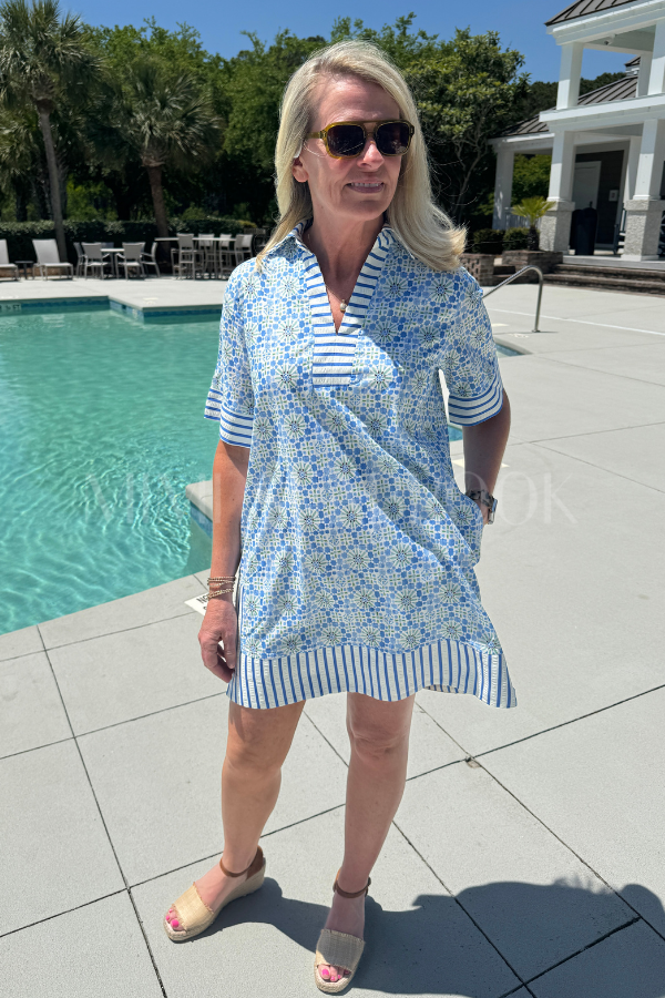 Yvette dress, blue