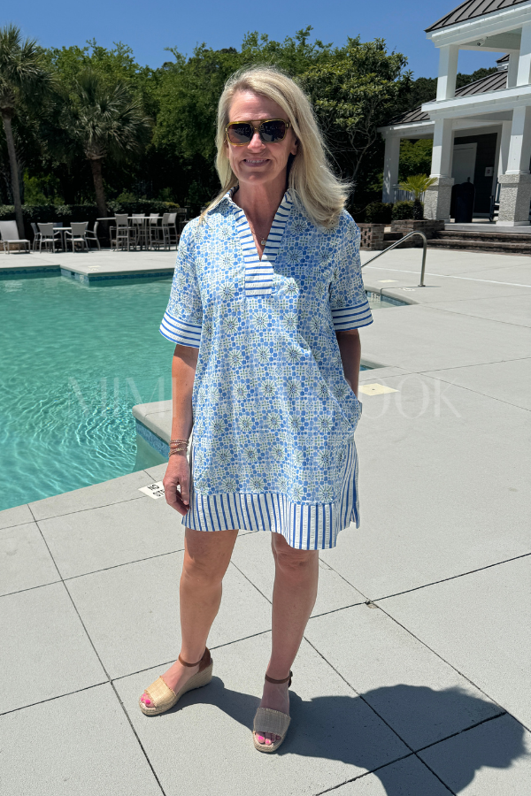 Yvette dress, blue