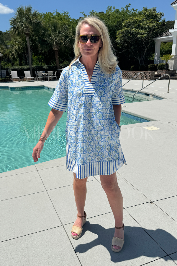 Yvette dress, blue