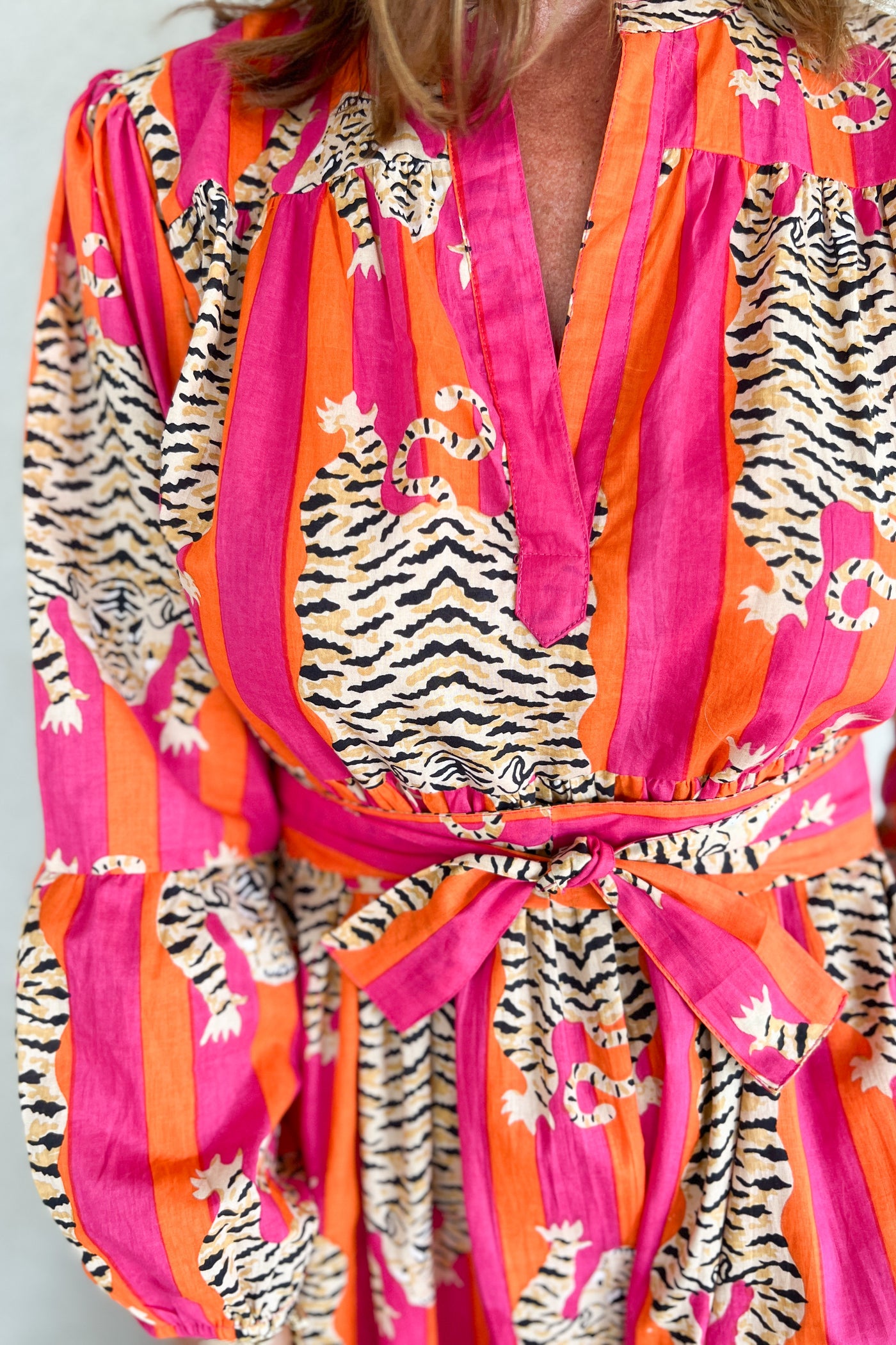 Eye of the Tiger Maxi Dress, pink/orange