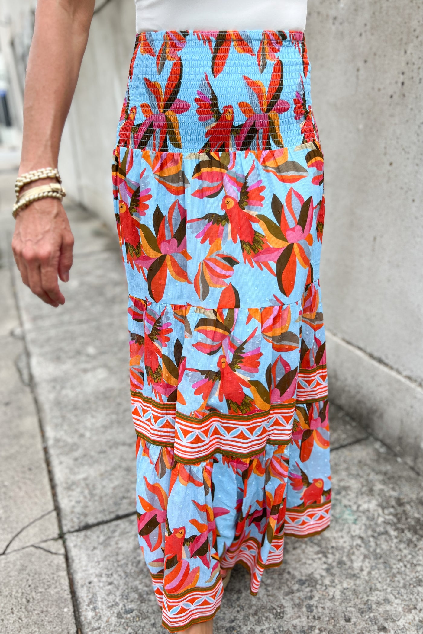 Seaside skirt, orange blossom by King + Pitt