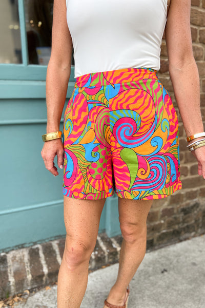 Santa Rosa shorts, coral fusion by King + Pitt