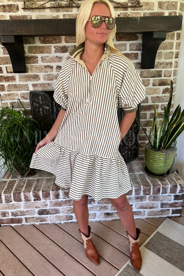 Mina dress, olive