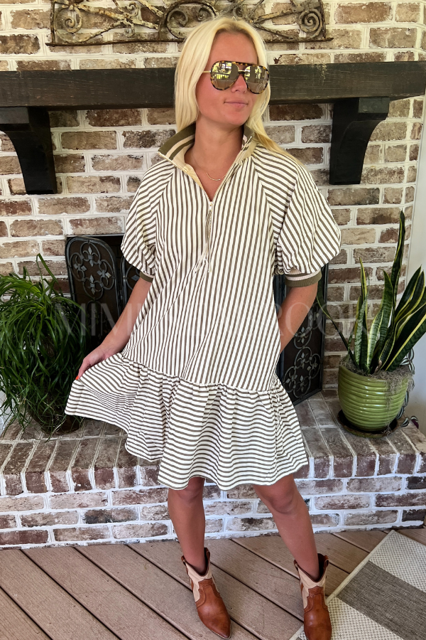 Mina dress, olive