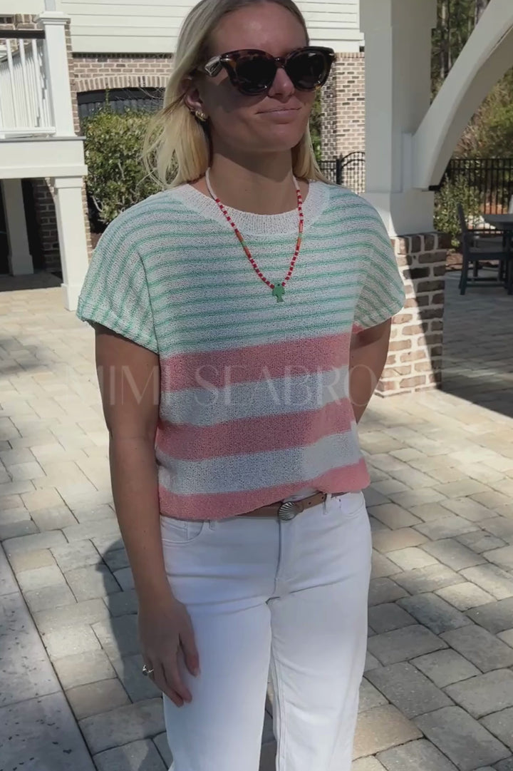 Pelham top, melon mint