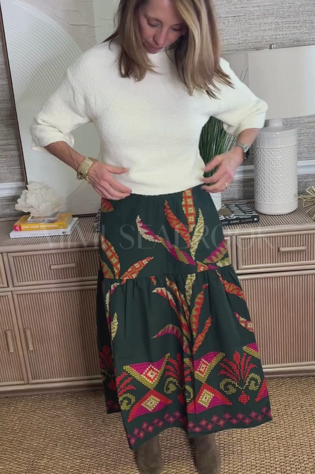 Ada Skirt, Forest Print