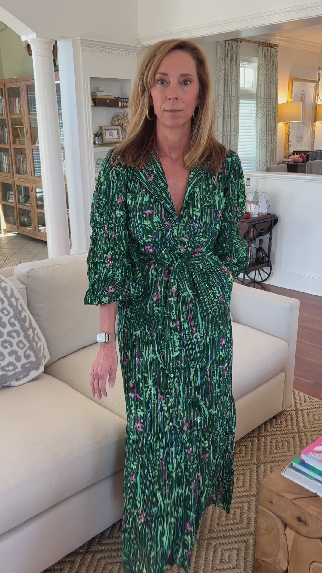 Boo dress by King + Pitt, garden lurex print