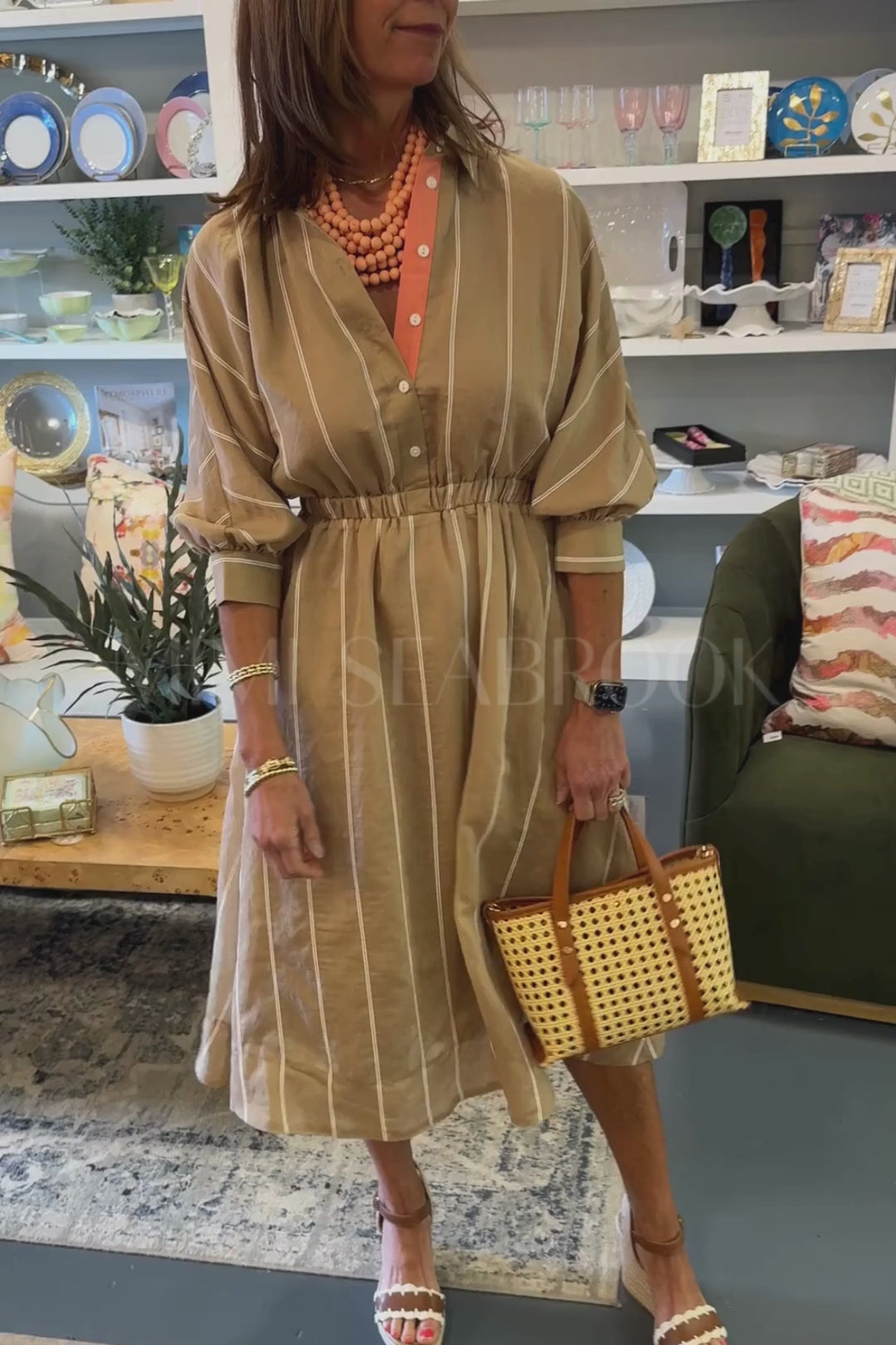 Aimee dress, taupe