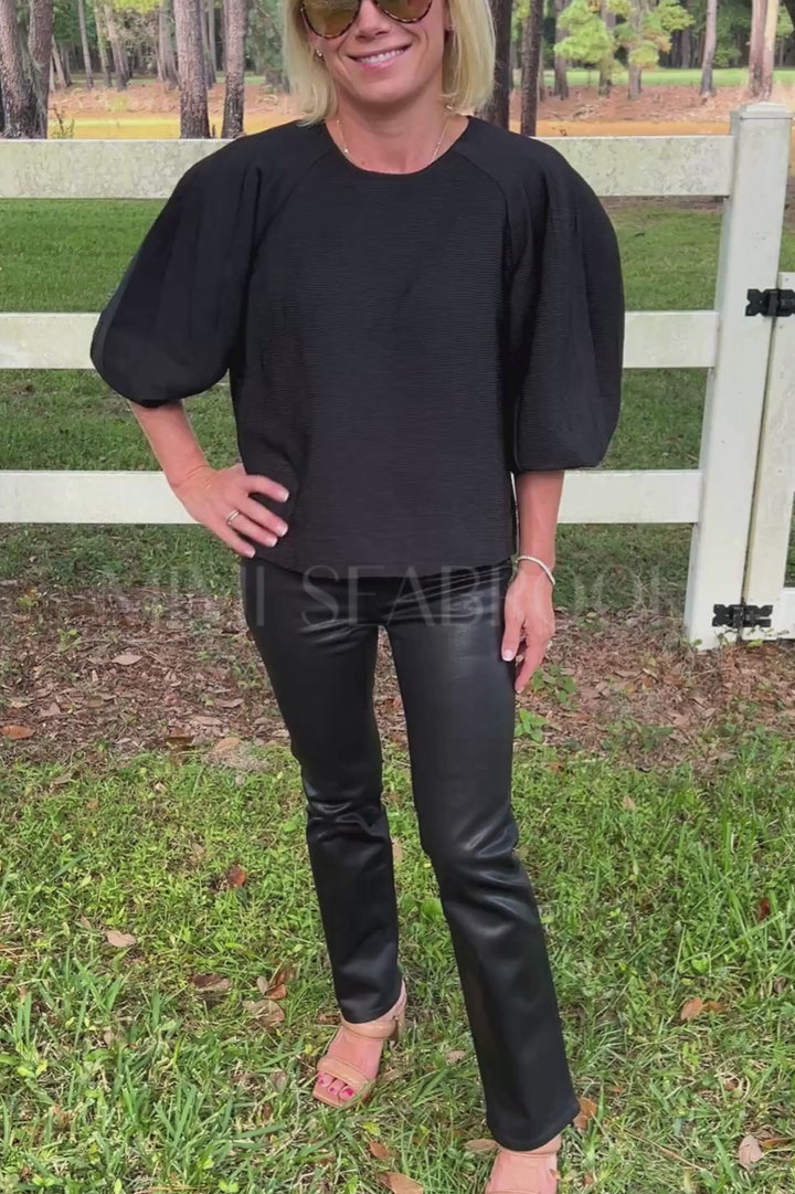 Rina top, black