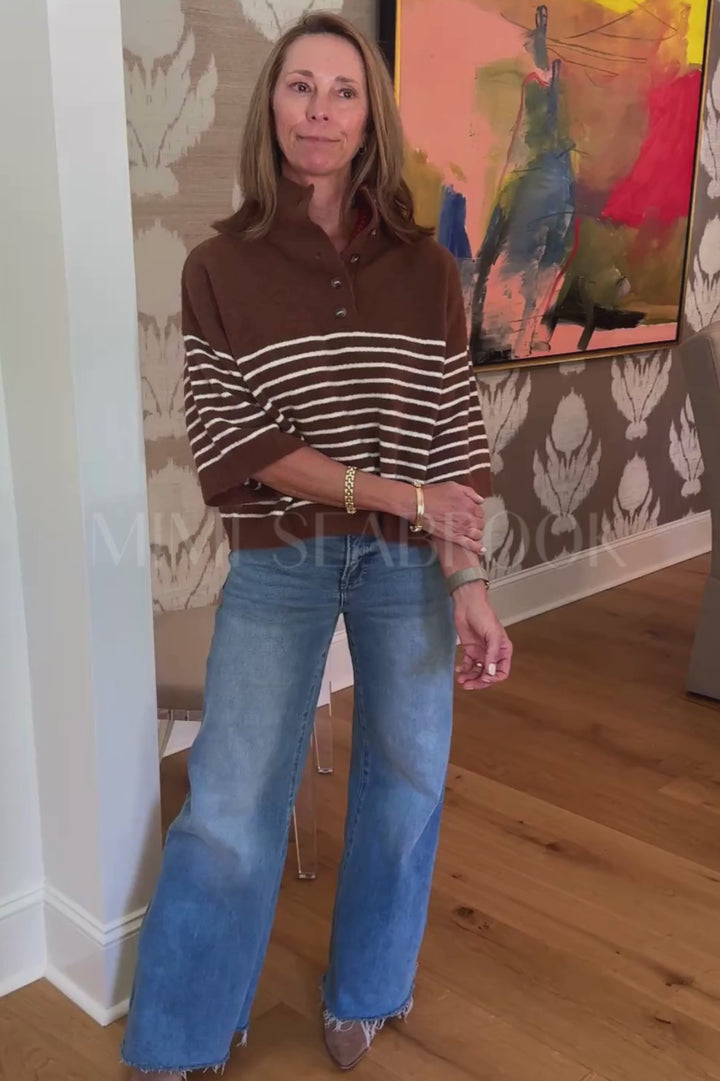 Gamble sweater top, brown