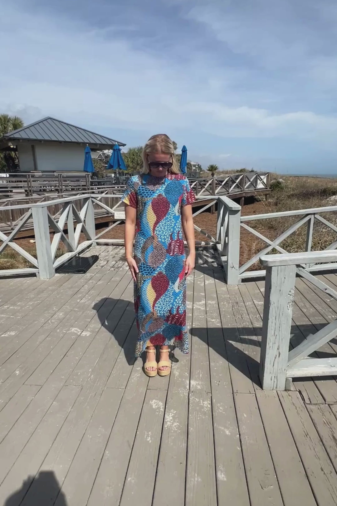 Shift Maxi Dress, Nautilus Blue by Oliphant