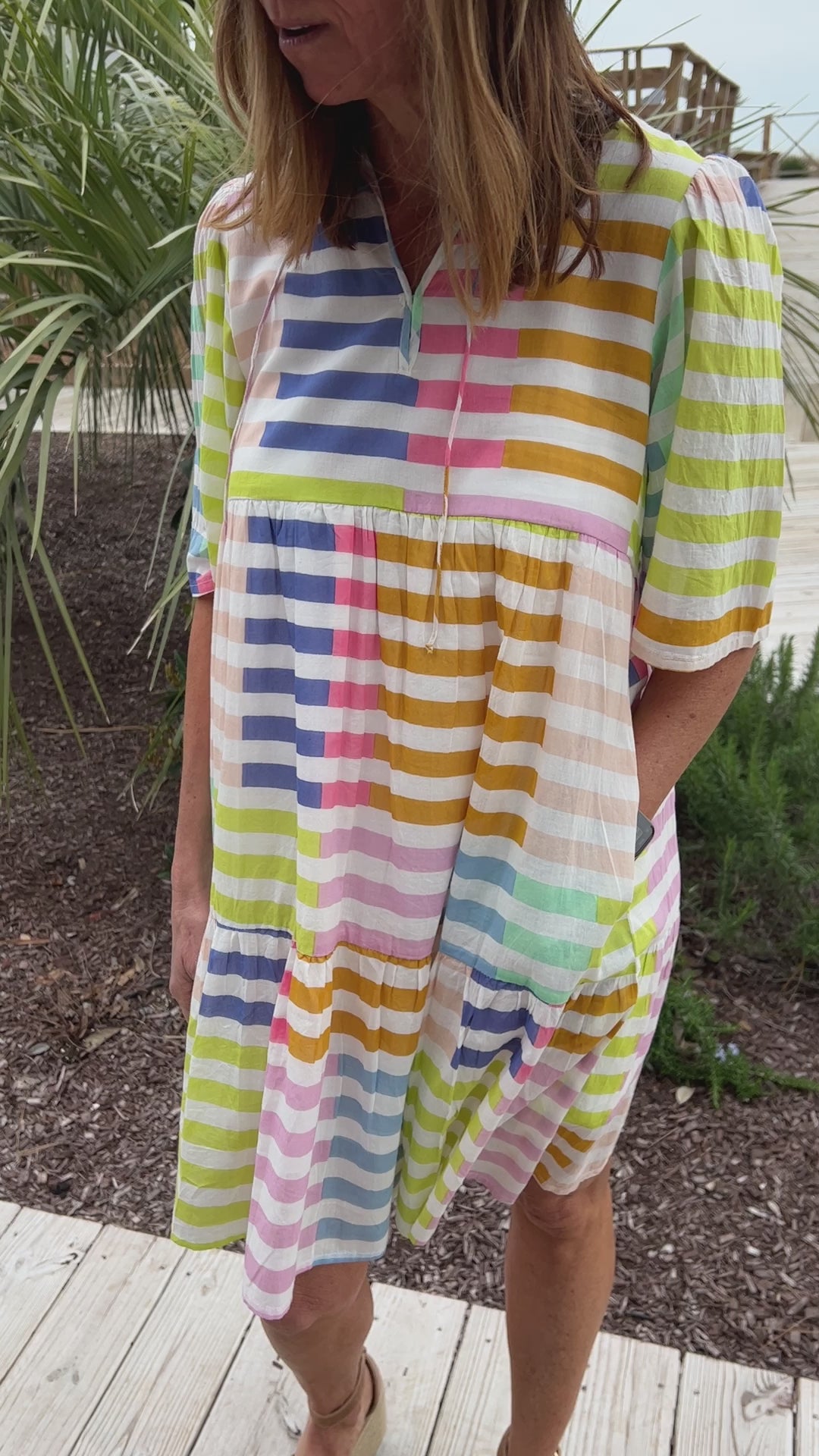 Colorful Stripe Bondi Dress by Sunshine Tienda