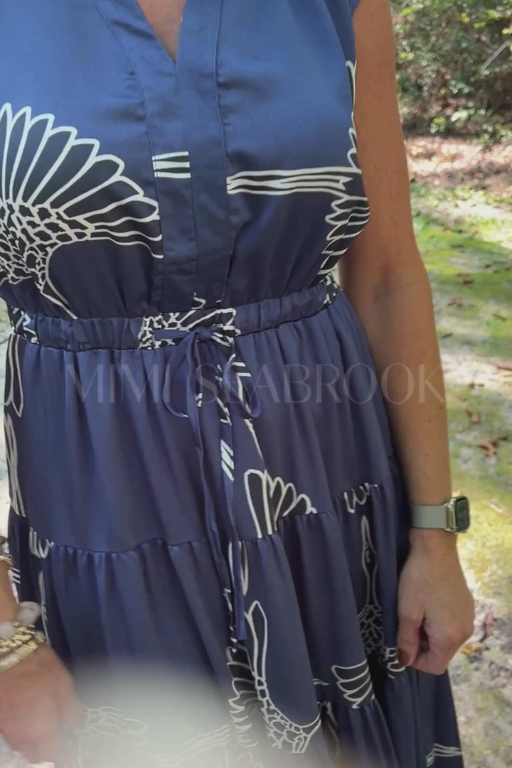Hampton dress, navy
