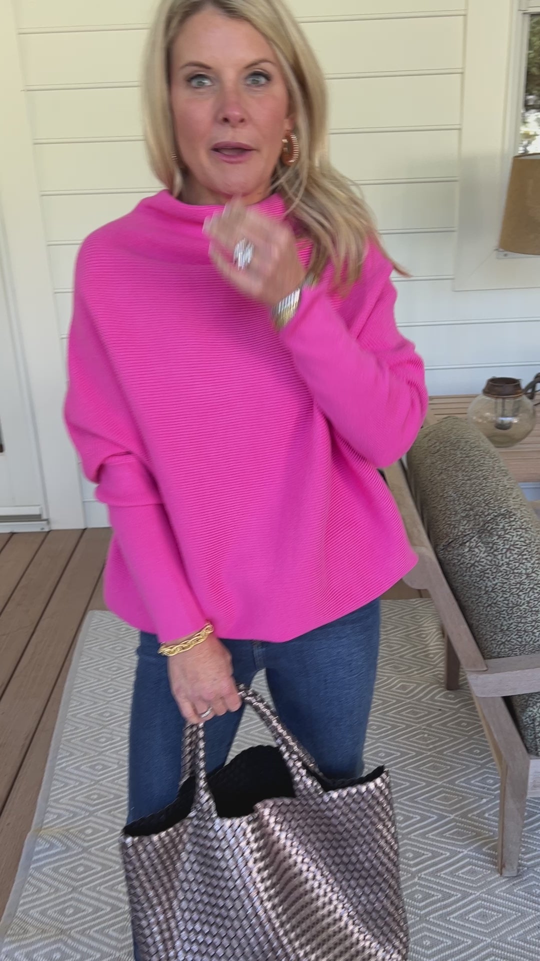 Spires sweater, hot pink