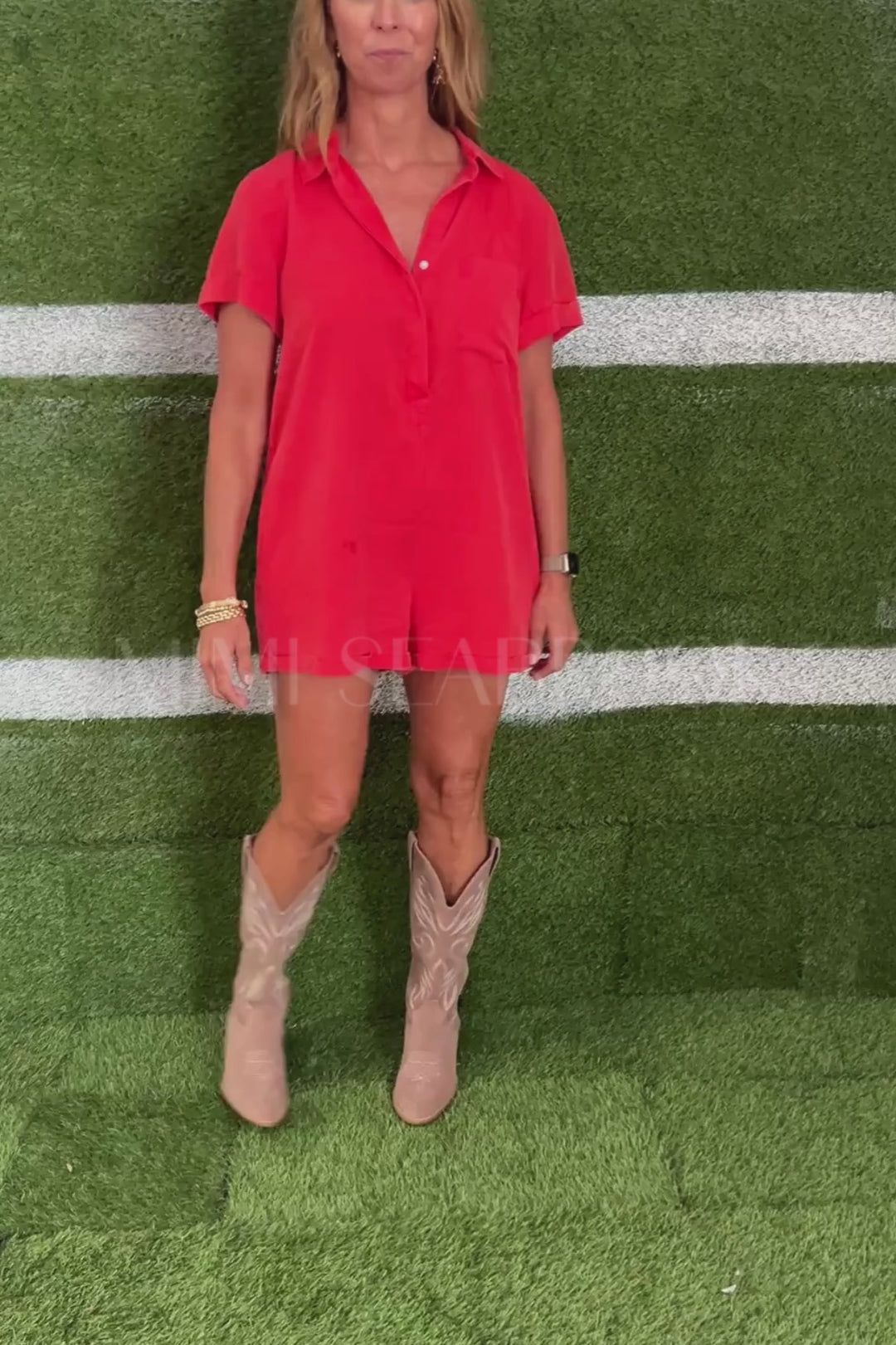 Kasa romper, red