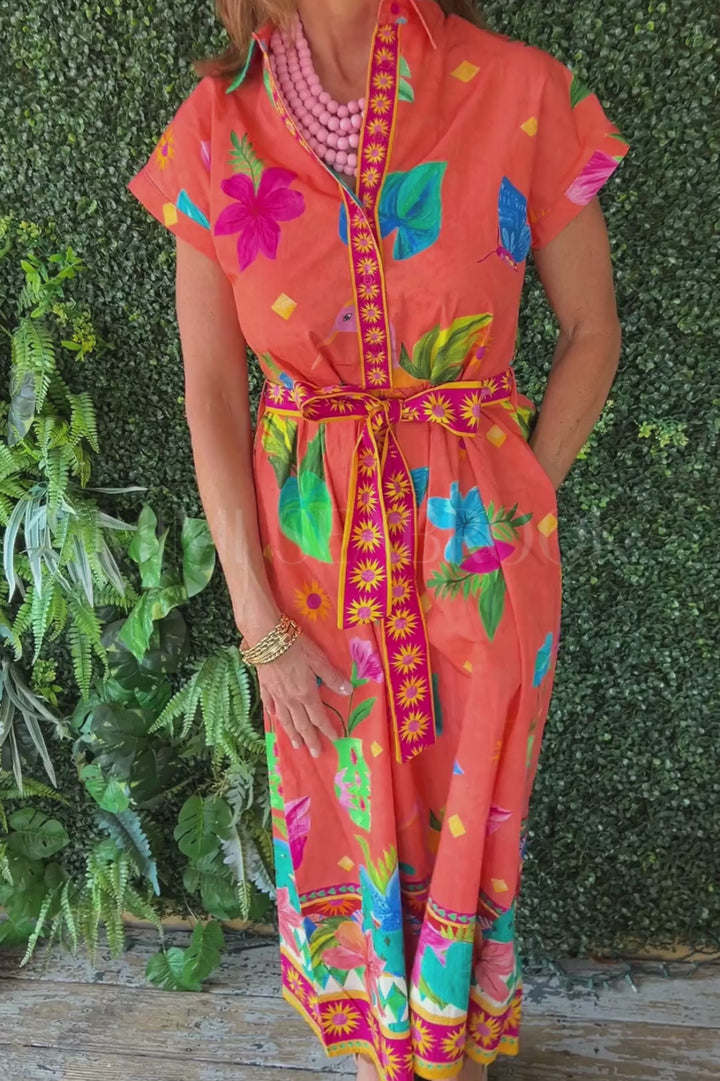 Farrah dress, garden art