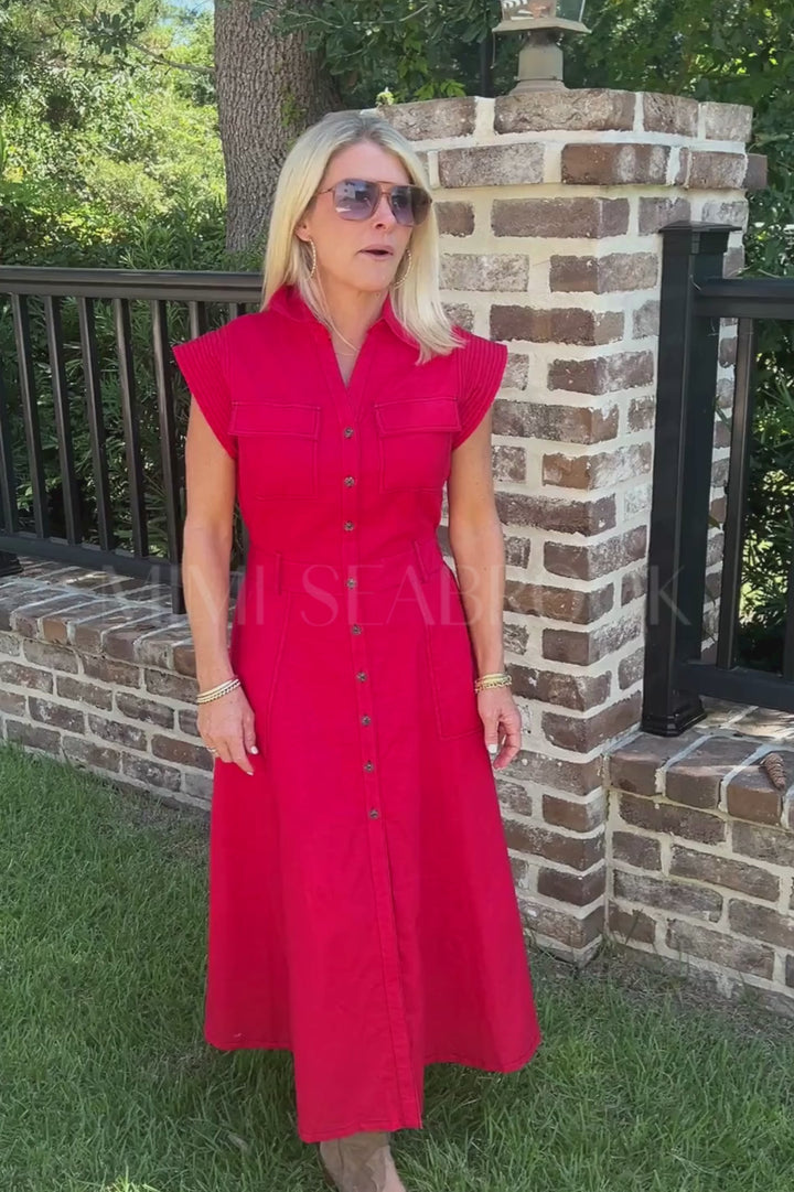 Aliya dress, red