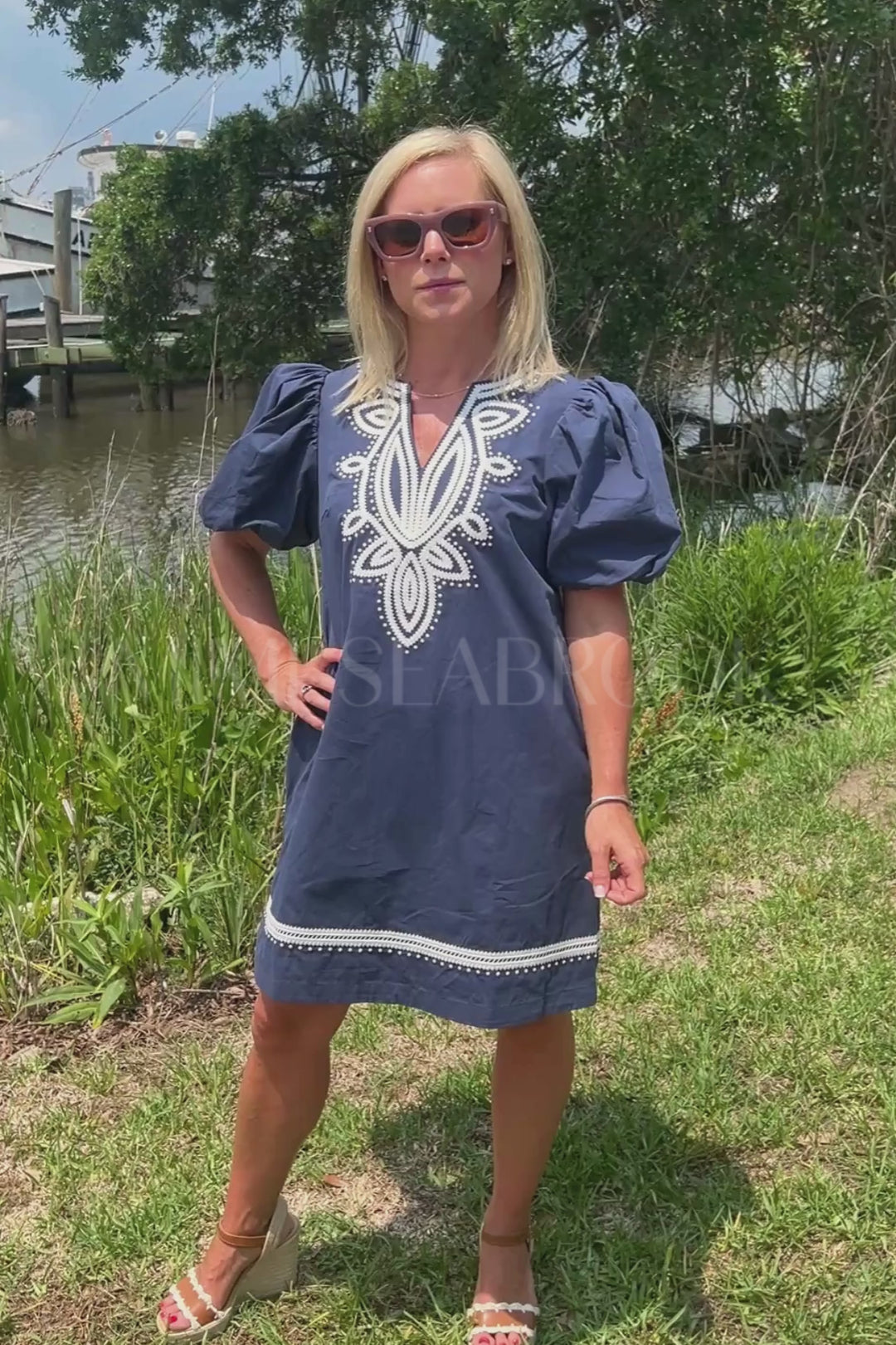 Francesca dress, navy