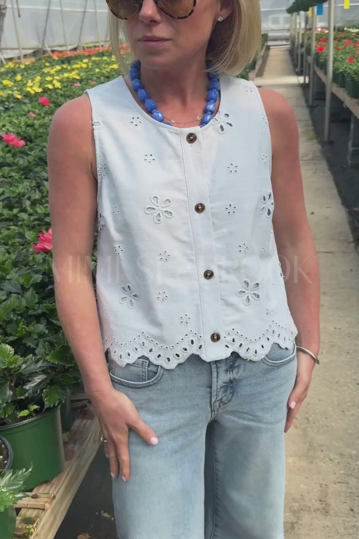Moser top, light blue