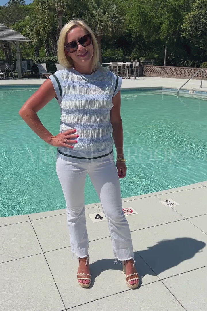 Shiver top, blue