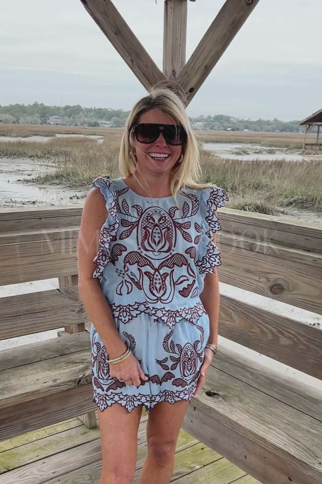 Dutton top, light blue