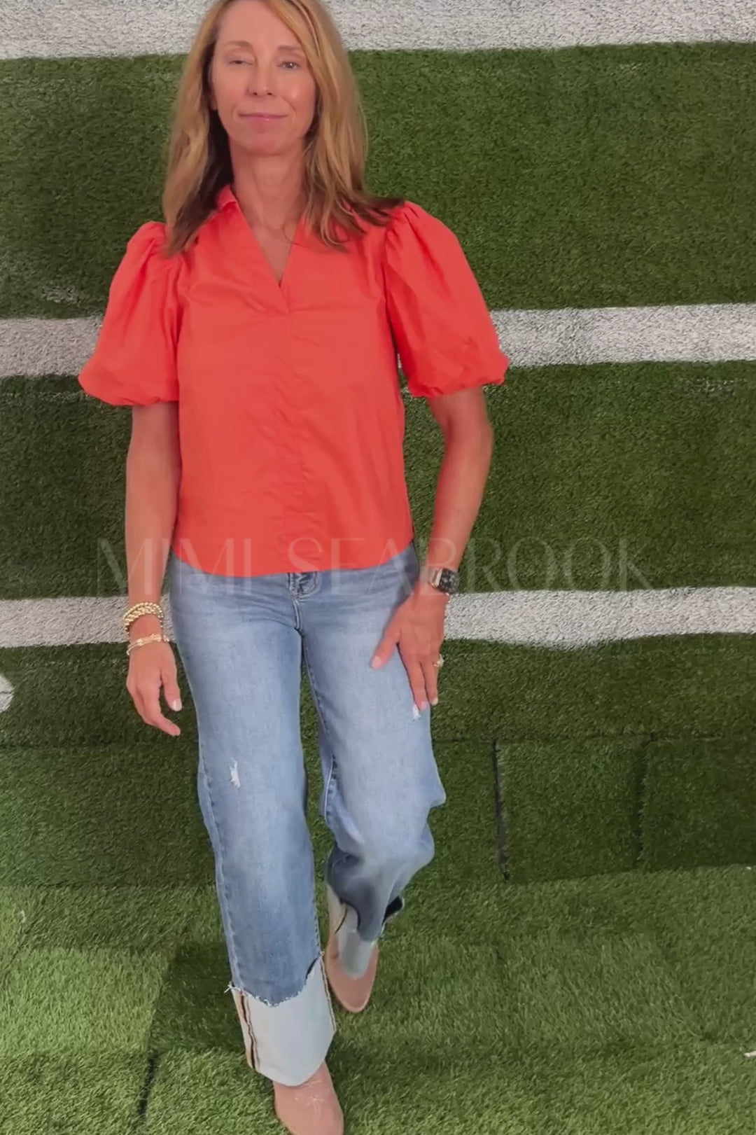 Sasson top, orange
