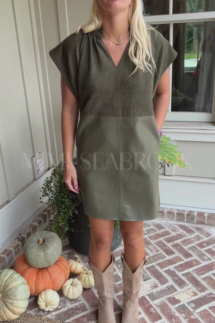 Bellamy dress, olive