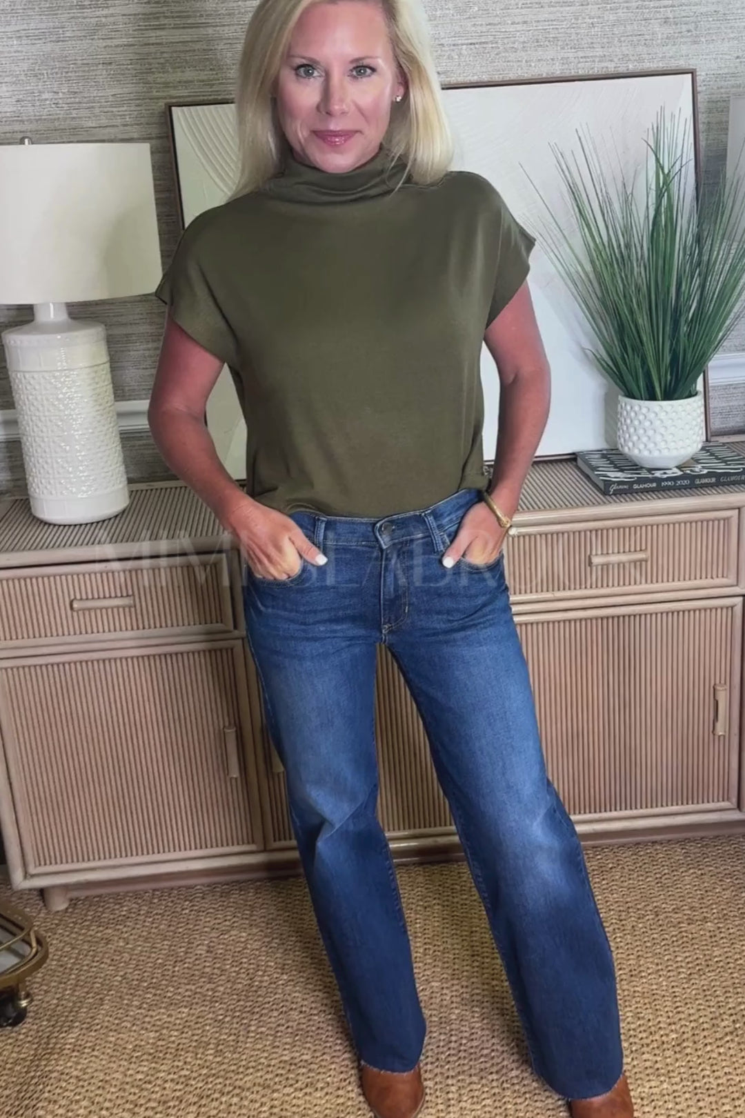 Kalei top, olive
