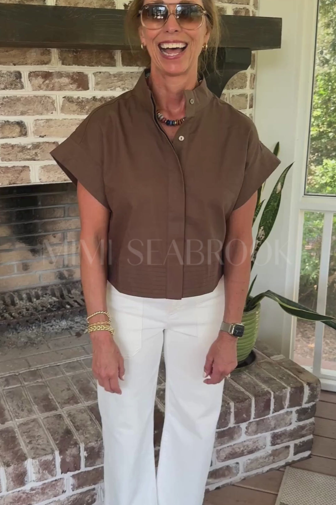 McDowell top, brown