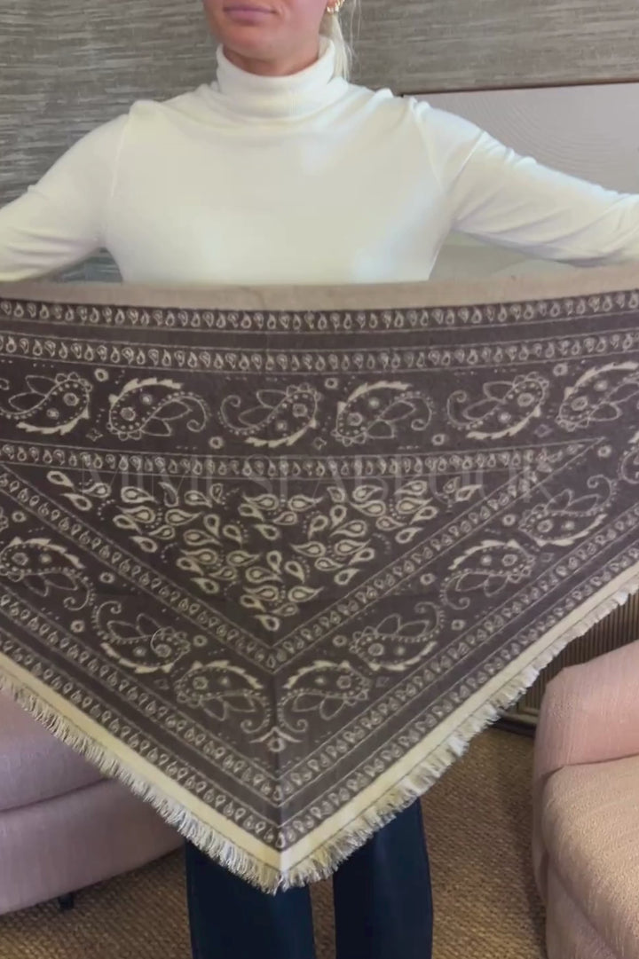Breckenridge Triangle Scarf, cafe multi