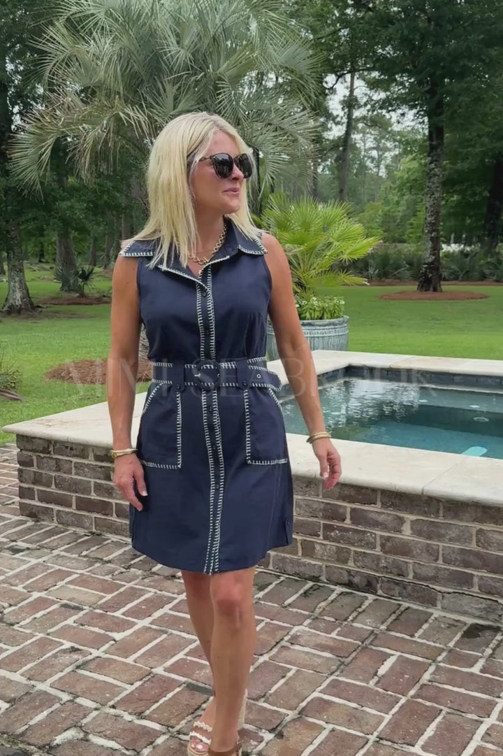 Sherrill dress, navy