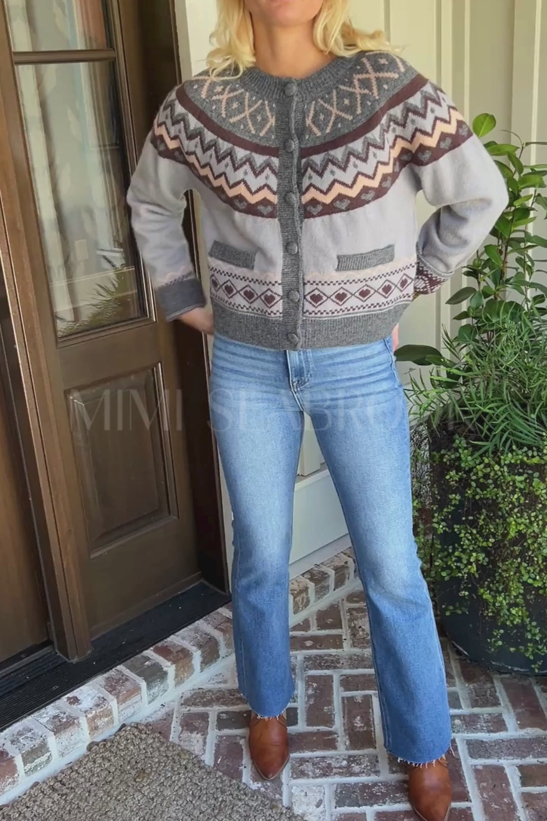 Feldman sweater, grey brown