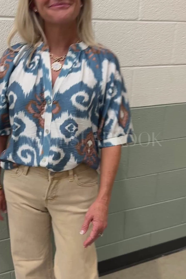 Jones top, blue