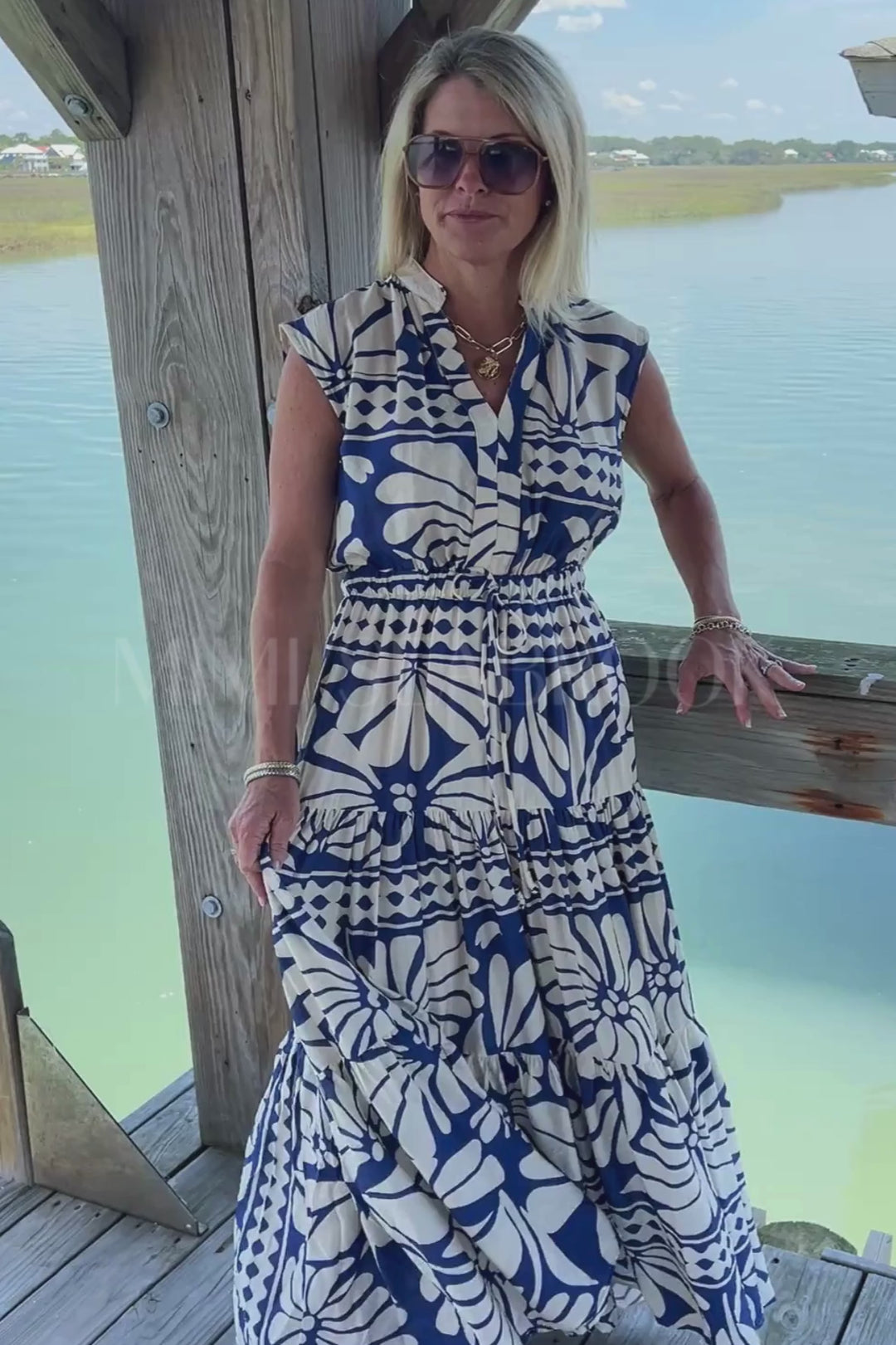Arledge dress, blue