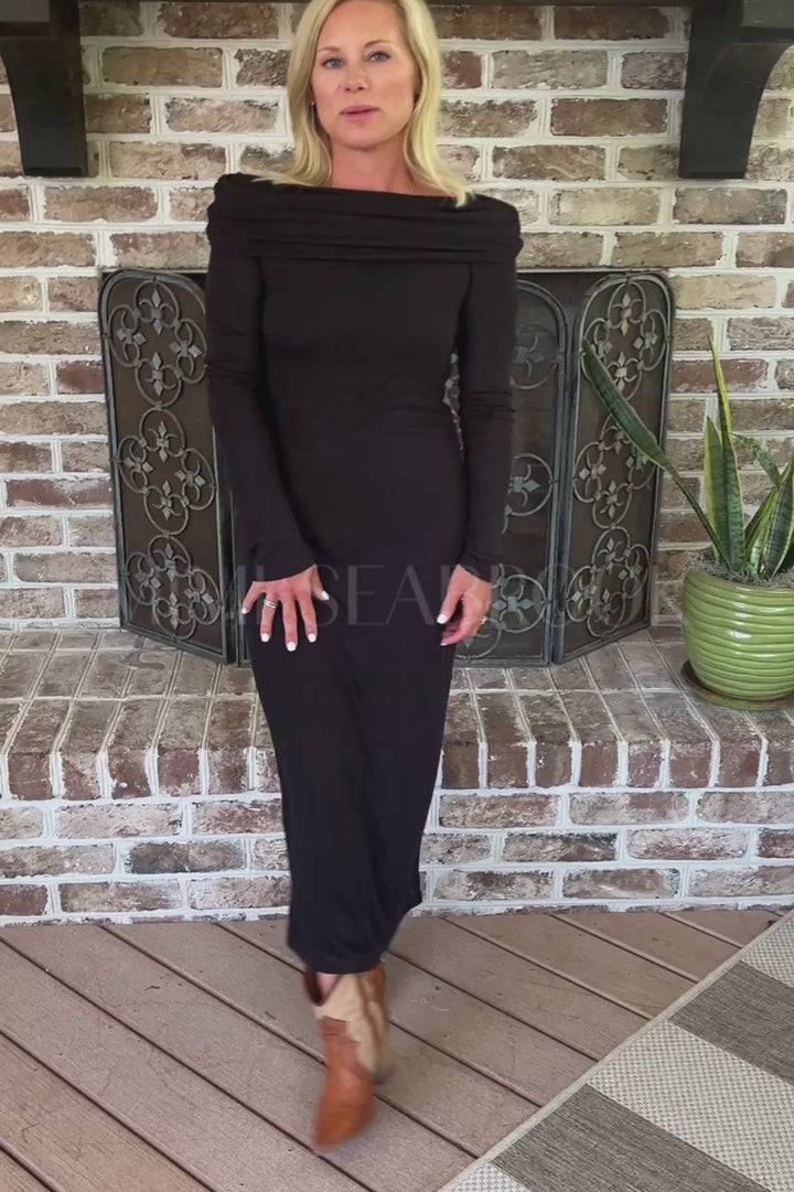 Galilee dress, black
