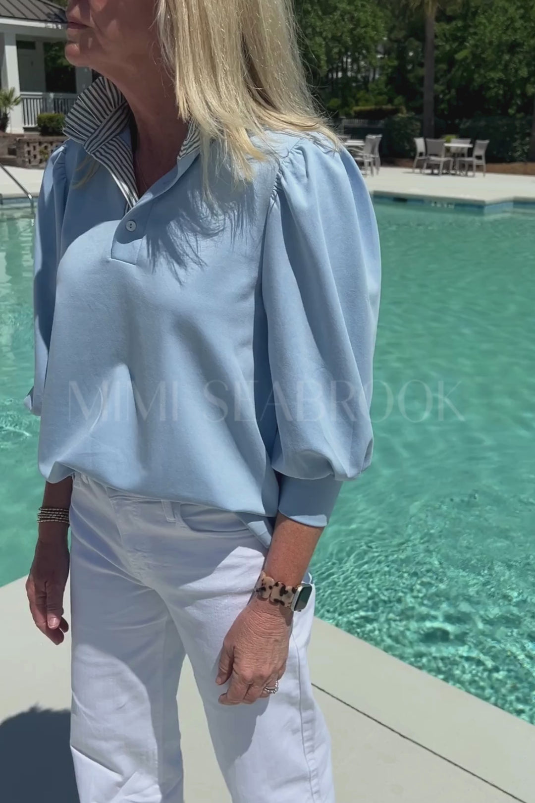 Cholley top, blue