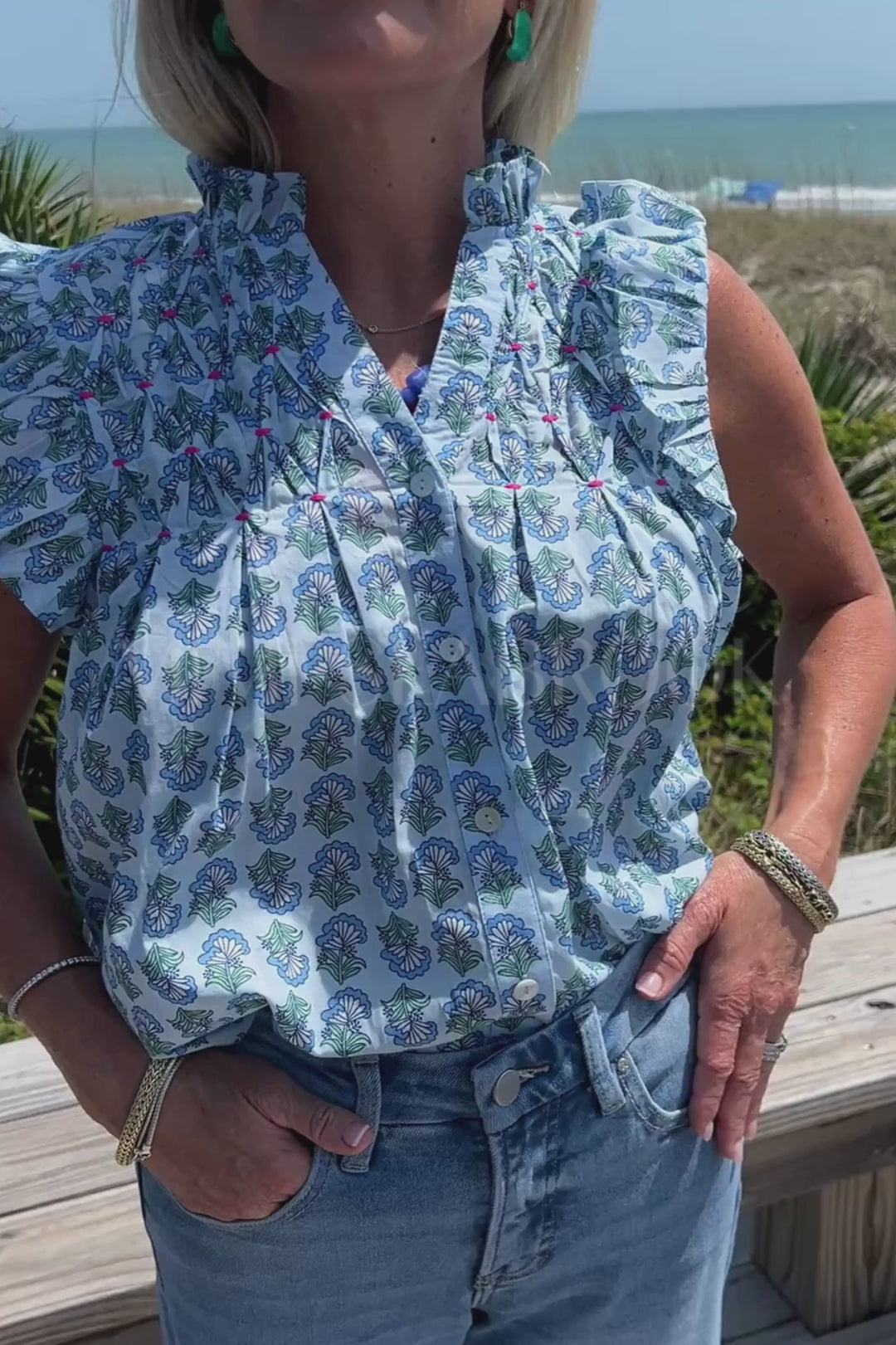 Burgess top, blue