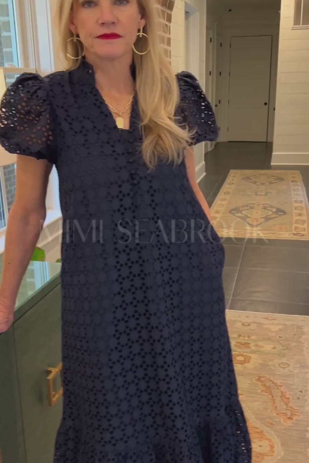 Parish dress, navy