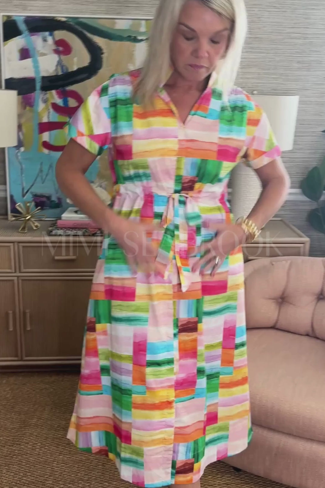 Seymour dress by Holly Shae, mad for madras print