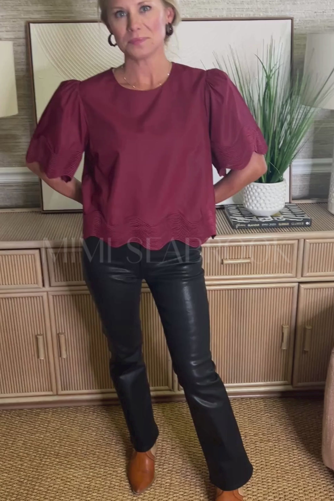 Brunson top, burgundy