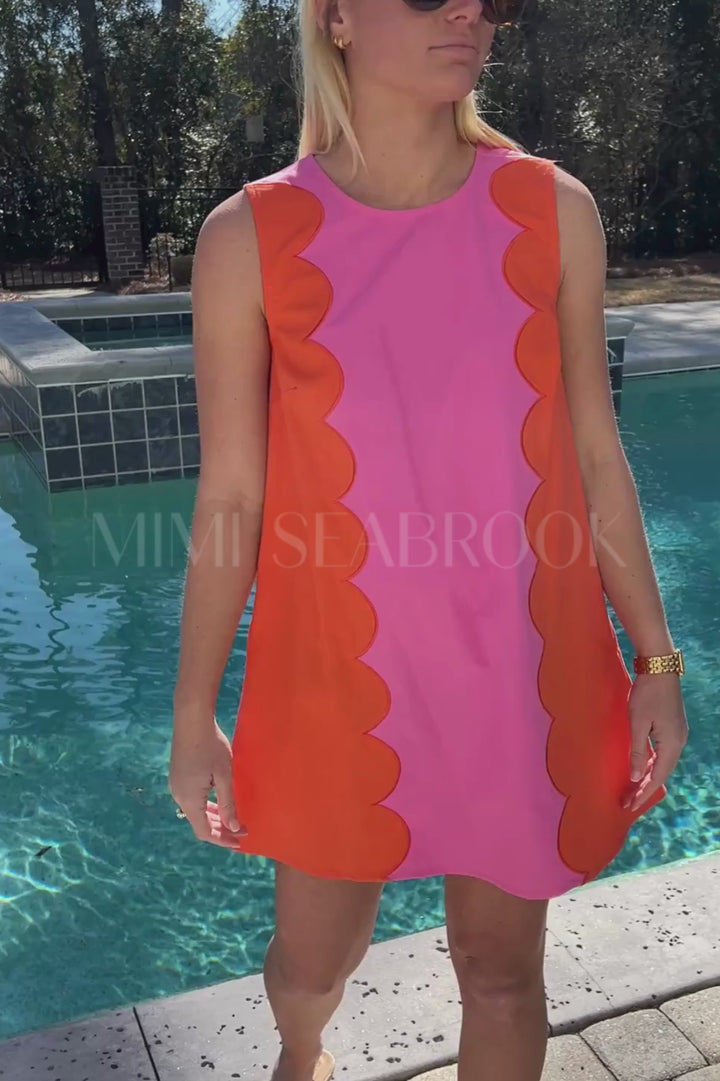 Barnado dress, pink/orange