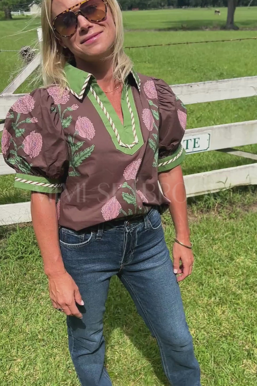 Meilani top, brown