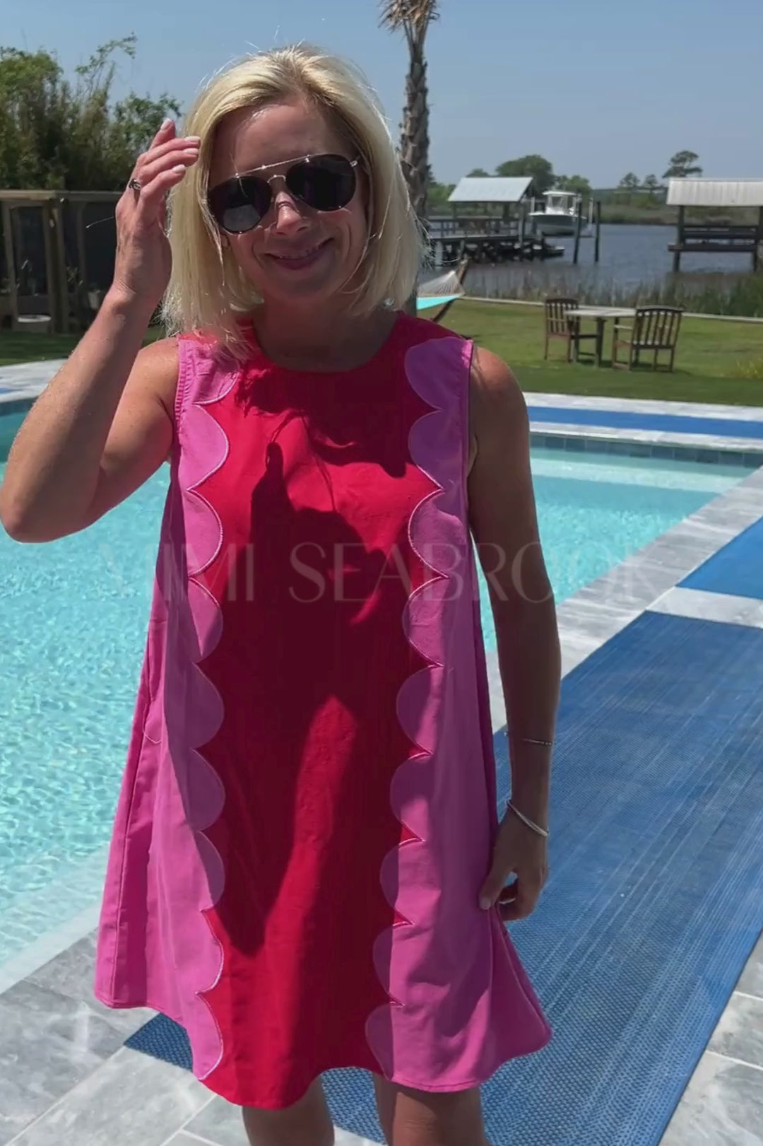 Barnado dress, red/pink